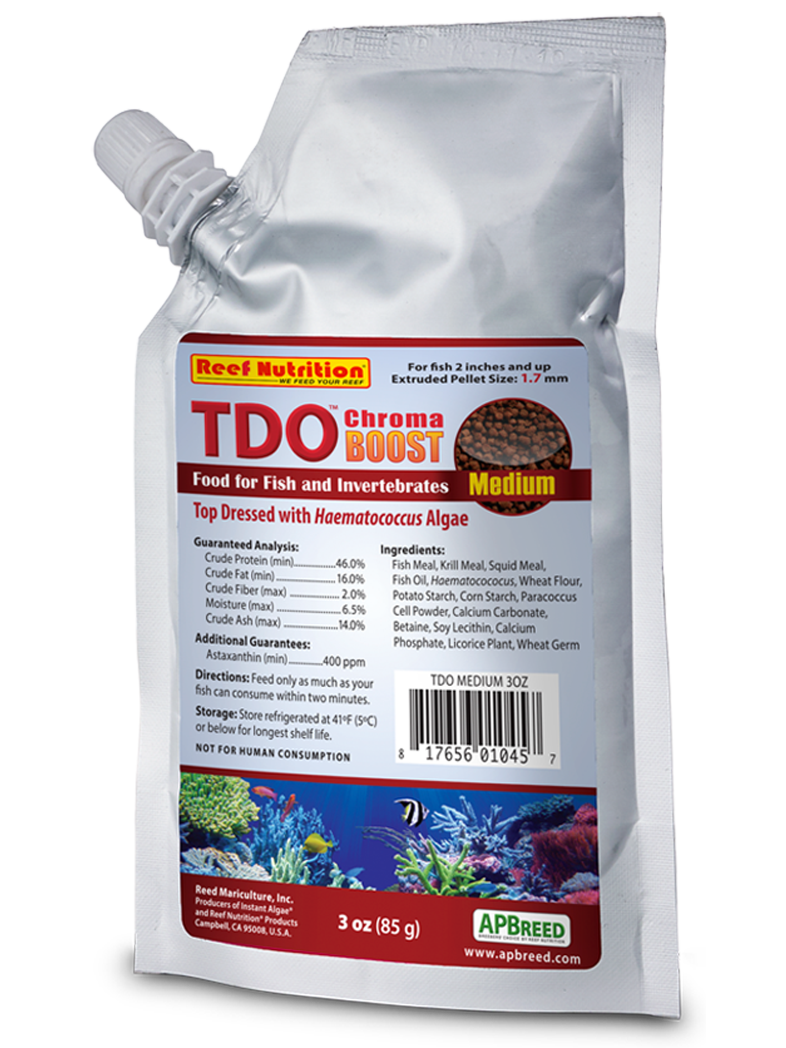 Reed Mariculture TDO Pellets