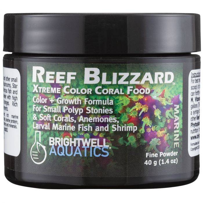 Brightwell ReefBlizzard - XC - Xtreme Color - SPS / Soft Corals , Polyps, Larval Fish, fine powder, High in Astaxanthin